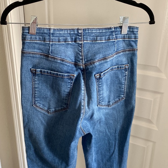 J Brand Natasha Sky High Rise Cropped Button Through Skinny Jeans Lovesick 26 - Picture 7 of 11